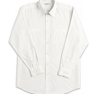 👔 Geoffrey Beene Men’s XL Regular Fit Dress Shirt – 18 34/35 White Pinpoint